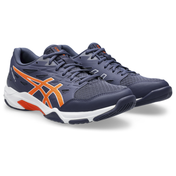 Asics Mens Gel-Rocket 11 Indoor Court Shoe (Indigo Fog/Nova Orange) 2025