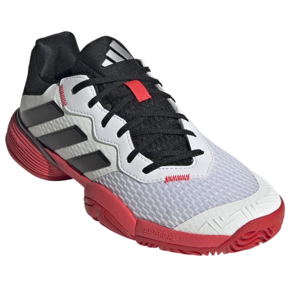 Adidas Junior Barricade All Court Shoes 2025 (White/Black/Red)
