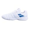 Babolat Womens Sensa Padel Shoes (White/Cool Blue) (2025)