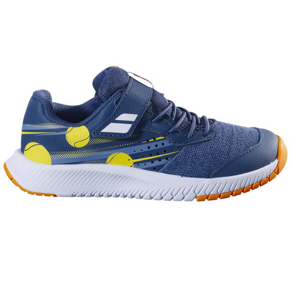 Babolat Pulsion Junior (Boy) All Court Tennis Shoes (Blue/Yellow) (2025)