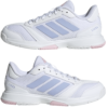 Adidas Womens Ligra 8 Indoor Court Shoes 2025 (White/Violet)