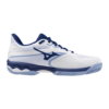 Mizuno Womens Wave Exceed Light 2 All Court Shoes (White/Bellwether Blue/Bel Air Blue) 2025