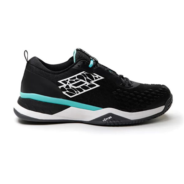 Lotto Mens Raptor Hyperpulse 100 SPD Tennis Shoes (All Black/All White/Green) - Size 6 UK