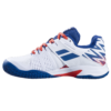 Babolat Propulse Junior All Court Tennis Shoes (White/Estate Blue) - 3.5 UK