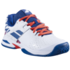 Babolat Propulse Junior All Court Tennis Shoes (White/Estate Blue) - 3.5 UK