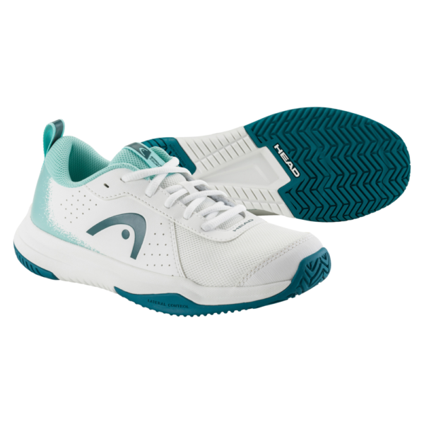 Head Sprint Court 4.0 Junior All Court Shoe (White/Turquoise) 2025