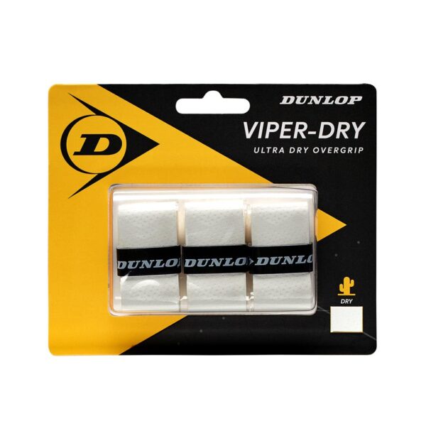 Dunlop Viper Dry Overgrip (3 Pack) - White