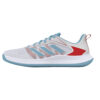 Adidas Womens Defiant Speed Clay Court Shoes (White/Preloved Blue/Better Scarlet)