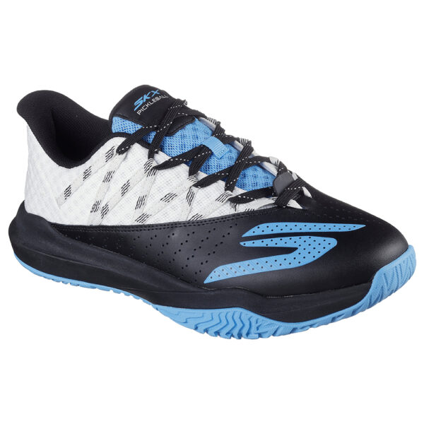 Skechers Mens Viper Court Rally All Court Shoe (White/Black/Blue) (2025)