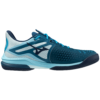 Mizuno Mens Wave Exceed Tour 6 All Court Shoe (Moroccan Blue/White/Blue Topaz) - Size 10.5 UK