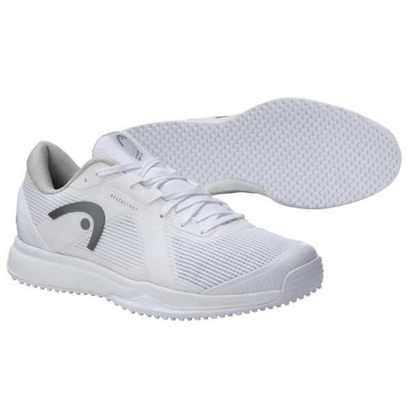 Head Mens Sprint Pro 4.0 Grass Court Shoe (White/Grey) 2025