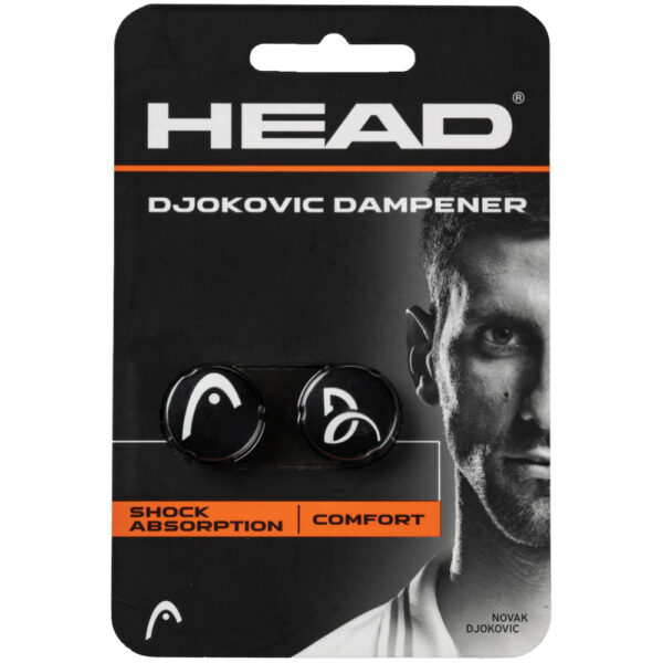 Head Djokovic Dampener Vibration Dampener (2 Pack) (Black)