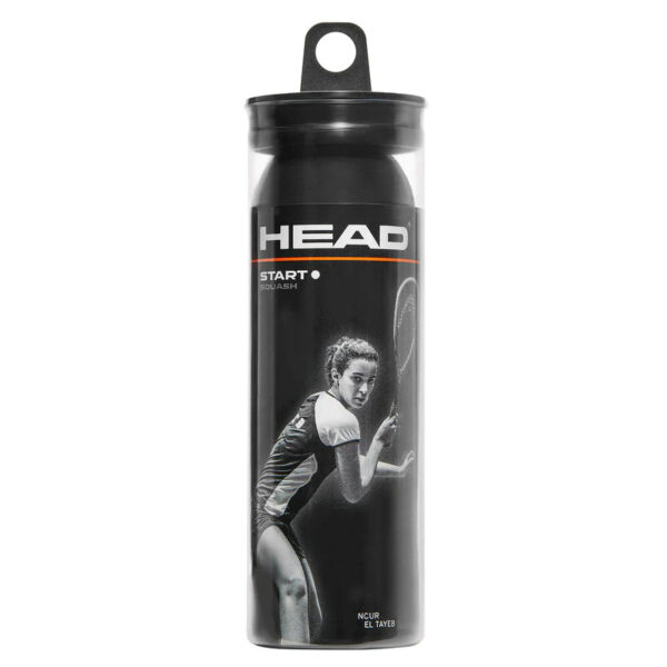 Head Start Single White Dot Squash Ball (3 Pack)