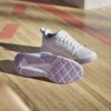 Adidas Womens Court Team 2.0 Indoor Court Shoes (White/Core Black/Powder Plum) Indoor Court Shoes (2025)