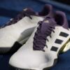 Adidas Mens Barricade 13 All Court Shoes (White/Core Black/Aurora Plum) (2025)