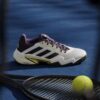 Adidas Mens Barricade 13 All Court Shoes (White/Core Black/Aurora Plum) (2025)