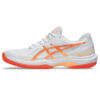 Asics Womens Court Hunter FF Indoor Shoe (White/Vivid Coral) 2025
