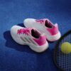 Adidas Womens Barricade 13 All Court Shoes (White/Ash Pearl/Lucid Pink) (2025)