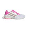 Adidas Womens Barricade 13 All Court Shoes (White/Ash Pearl/Lucid Pink) (2025)