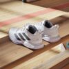 Adidas Womens Court Team 2.0 Indoor Court Shoes (White/Core Black/Powder Plum) Indoor Court Shoes (2025)