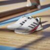 Adidas Mens Novaflight 2 Indoor Court Shoes (White/Red) (2025)