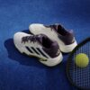 Adidas Mens Barricade 13 All Court Shoes (White/Core Black/Aurora Plum) (2025)