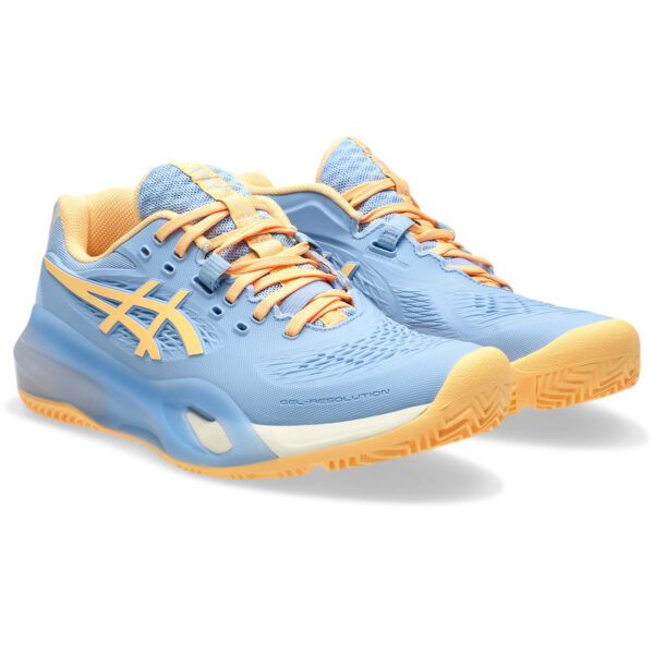 Asics Womens Gel-Resolution X Padel Shoe (Stone Wash/Orange Glow) 2025