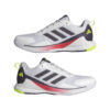 Adidas Mens Novaflight 2 Indoor Court Shoes (White/Red) (2025)