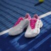 Adidas Womens Barricade 13 All Court Shoes (White/Ash Pearl/Lucid Pink) (2025)