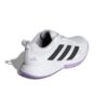 Adidas Womens Court Team 2.0 Indoor Court Shoes (White/Core Black/Powder Plum) Indoor Court Shoes (2025)