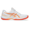 Asics Womens Court Hunter FF Indoor Shoe (White/Vivid Coral) 2025