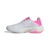 Adidas Womens Barricade 13 All Court Shoes (White/Ash Pearl/Lucid Pink) (2025)