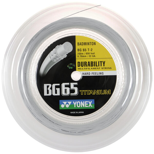 Yonex BG 65 Ti 0.70mm 200m reel - White