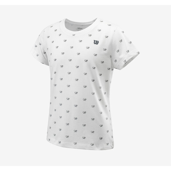 Wilson Girls Cause A Racket Tech T-Shirt (White) - Small