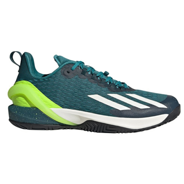 Adidas Mens Adizero Cybersonic Clay Court Shoe (Arctic Fusion/White/Lucid Lemon) (2023) - Size 10.5 UK