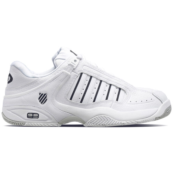 K-Swiss Mens Defier RS Tennis Shoes (White/White/Black) - Size: 6.5 UK