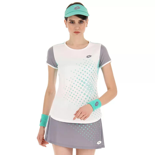 Lotto Womens IV T-Shirt (Bright White/Green) - X-Large