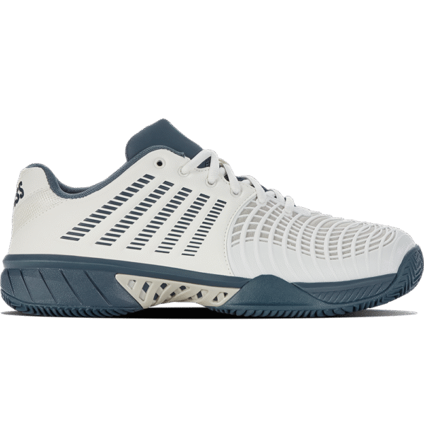K-Swiss Mens Express Light 3 HB All Court Shoe (Star White/Moonstruck/Indian Teal) - Size 10.5 UK