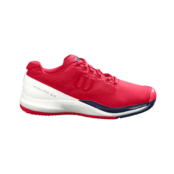 Wilson Womens Rush Pro 3.0 Clay Court Shoes (Lollipop/White/Peacoat) - 5 UK