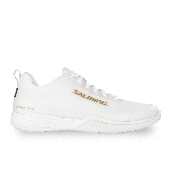Salming Womens Viper Pro Indoor Court Shoe (White/Gold) - Size: 5 UK