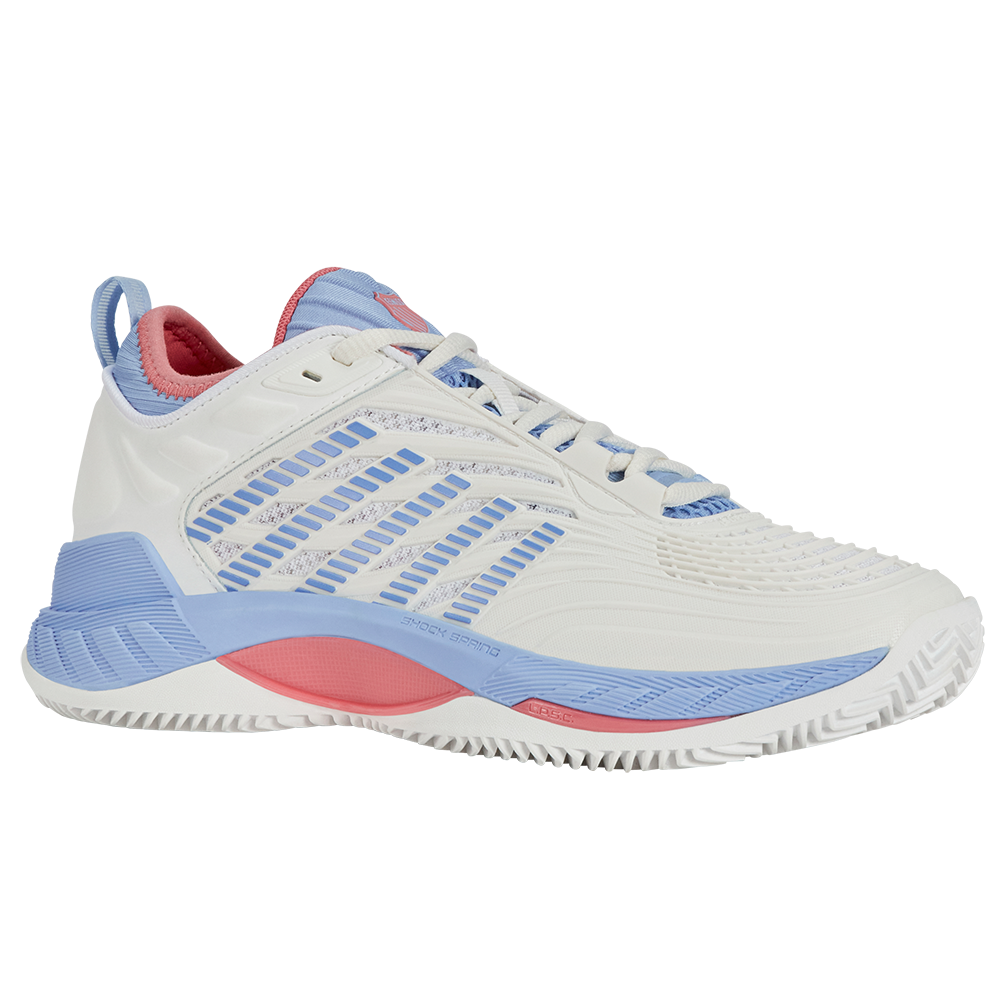 K-Swiss Womens Hypercourt Supreme 2 HB All Court Shoe (Bright White/Open Air/Strawberry Ice) - Size 5 UK