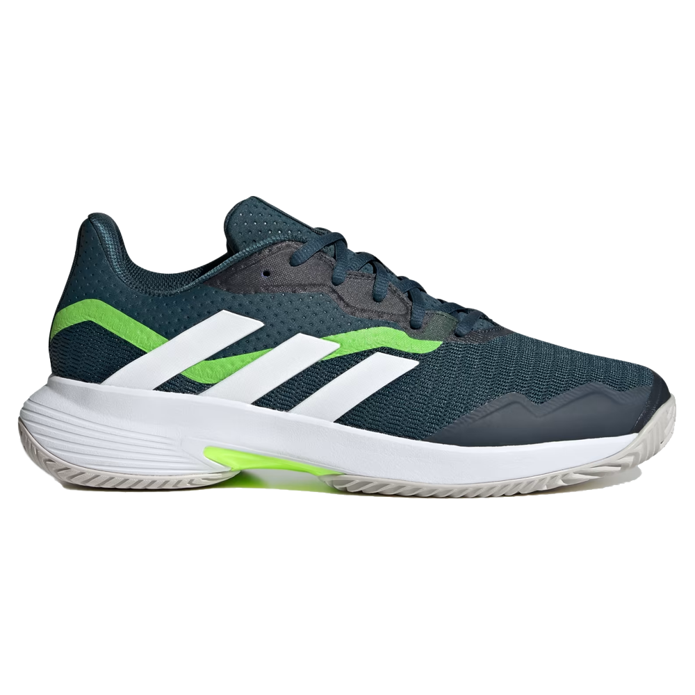 Adidas Mens Courtjam Control Tennis Shoes (Arctic Night/White/Lucid Lemon) - Size 8 UK