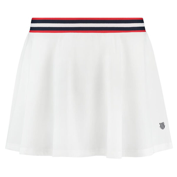 K-Swiss Womens Heritage Sport Pleat Skirt (White) - Size: Large
