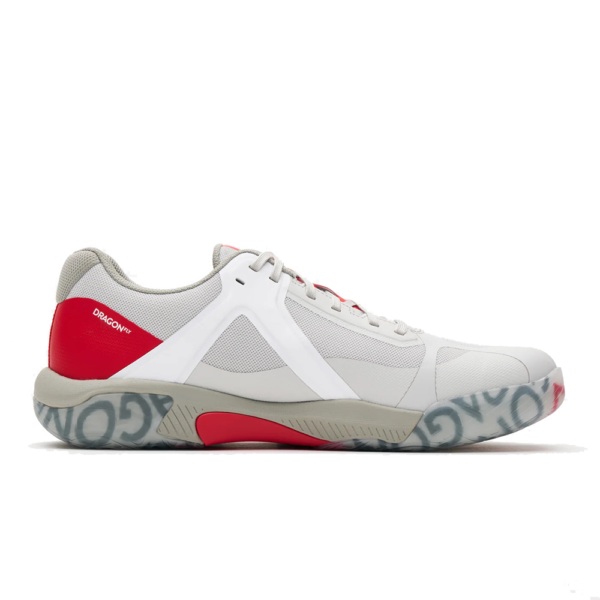 Kanso Unisex Dragonfly Indoor Court Shoe (White/Red) - Size: 10 UK