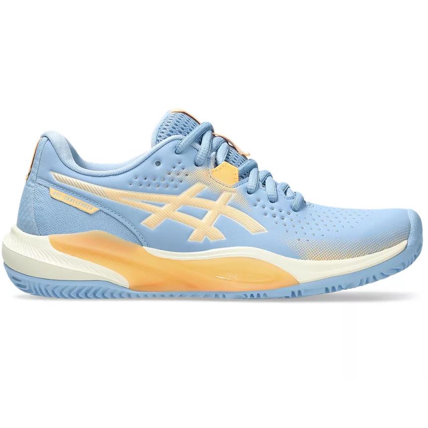Asics Womens Gel-Challenger 15 Padel Shoe (Stone Wash/Orange Glow) 2025  - Size: 7 UK