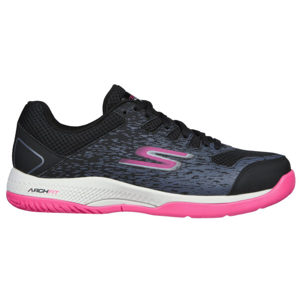 Skechers Womens Viper Court Pickleball Shoe (Black/Pink) - Size 8 UK