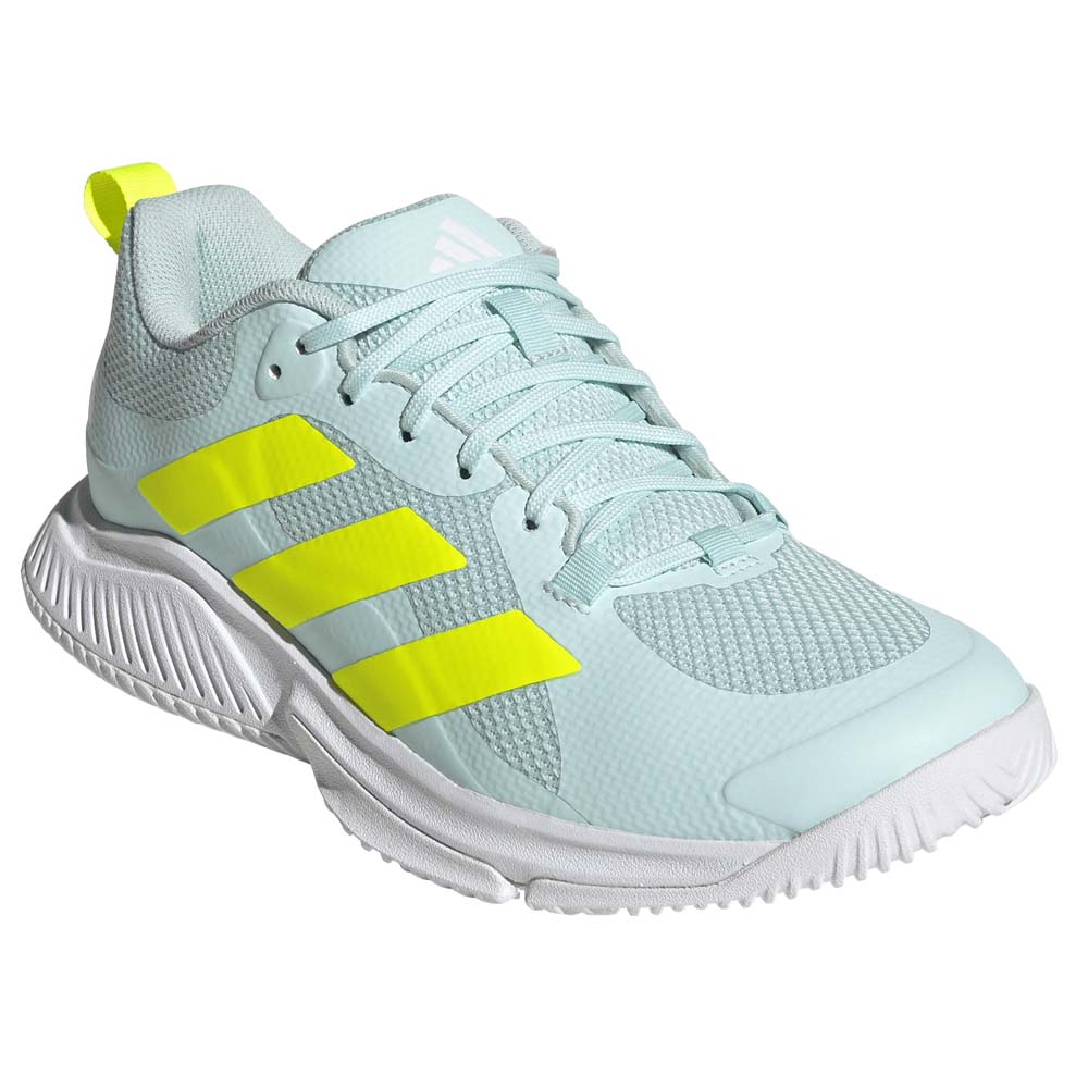 Adidas Womens Court Team 2.0 Indoor Shoe (Dusky Petrol/lucid pink/ftwr white) 2026