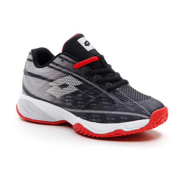 Lotto Junior Mirage 300 Tennis Shoes (Black/White/Flame Red) - Size: 37
