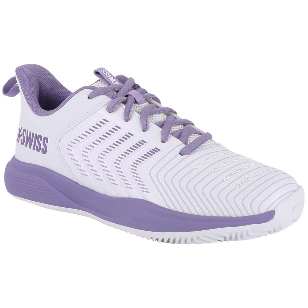 K-Swiss Womens Ultrashot Light All Court Shoes (White/Purple Haze/Neon Lavender) 2026