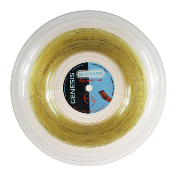 Genesis Blizzard Synthetic Gut 200m reel - Colour: Natural | Gauge: 1.25mm